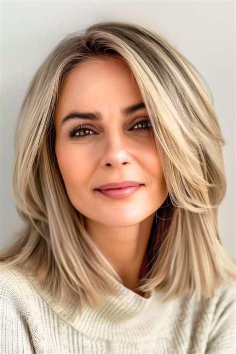 33 Chic Medium Length Hairstyles For Women Over 50 The Hairstyle Edit