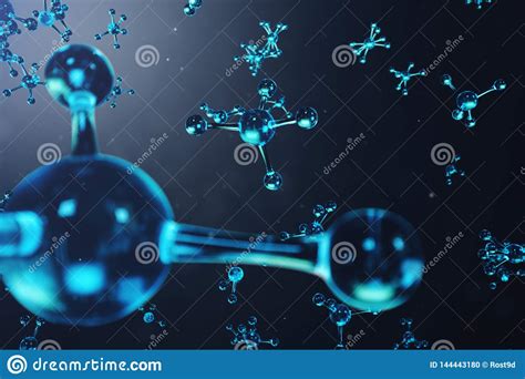 D Illustration Molecule Structure Scientific Medical Background With