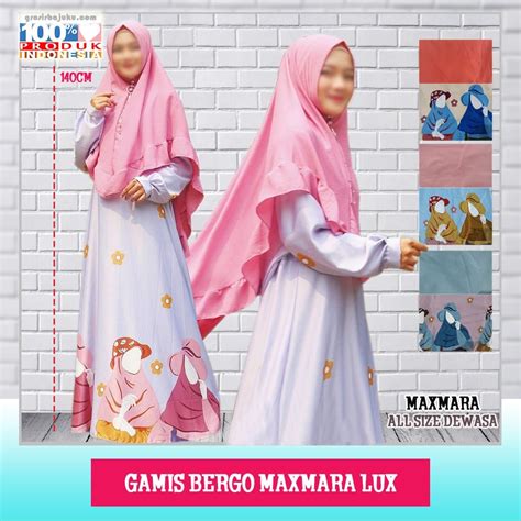 Distributor Gamis Maxmara Lux Dewasa Murah Pusat Grosir Baju Pakaian