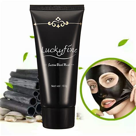 Luckyfine Charcoal Black Mask Peel Off Blackhead Remover Face Nose Deep