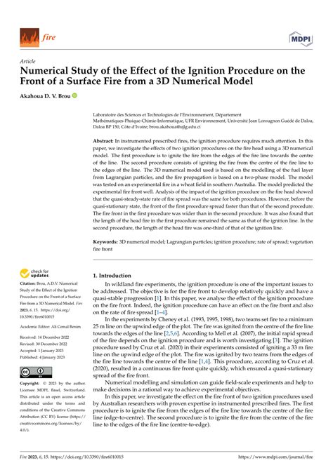 Pdf Numerical Study Of The Effect Of The Ignition Procedure On The