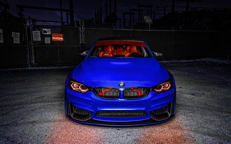 Download Wallpapers Bmw M3 Front View F80 2018 Cars Tuning