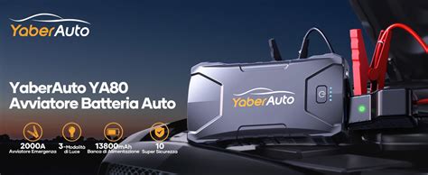 Yaberauto Booster Avviamento Auto A Mah Avviatore Emergenza