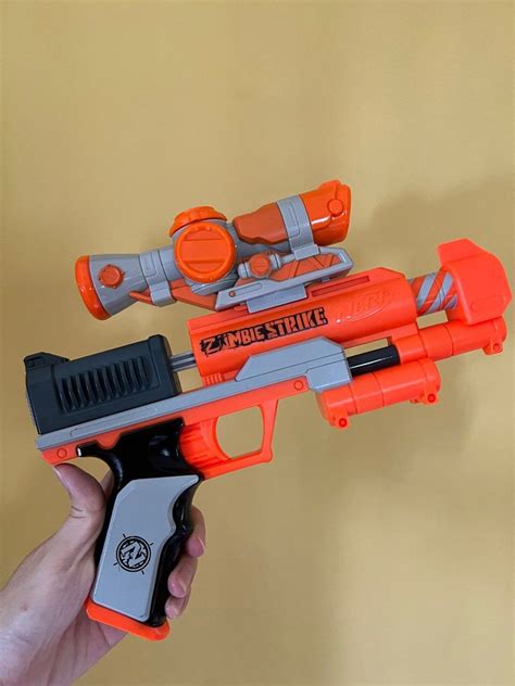 Nerf Zombie Strike Clear Shot W Scope Hobbies And Toys Toys And Games On Carousell