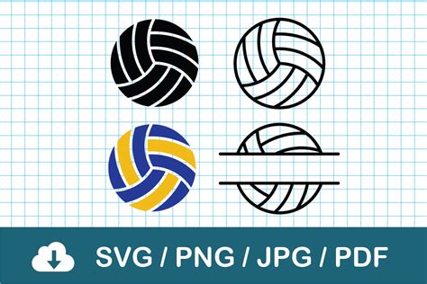 Volleyball Svg Bundle Volleyball Vector Gráfico Por Nbikharts