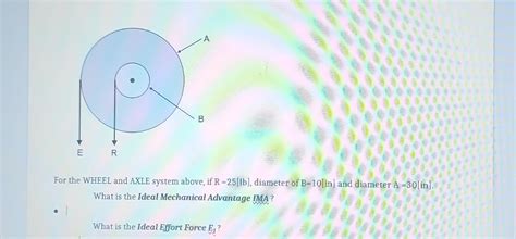 Solved For The Wheel And Axle System Above If R25 Lb