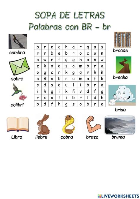 Sopa De Letras Br Activity Interactive Activities Teachers Activities