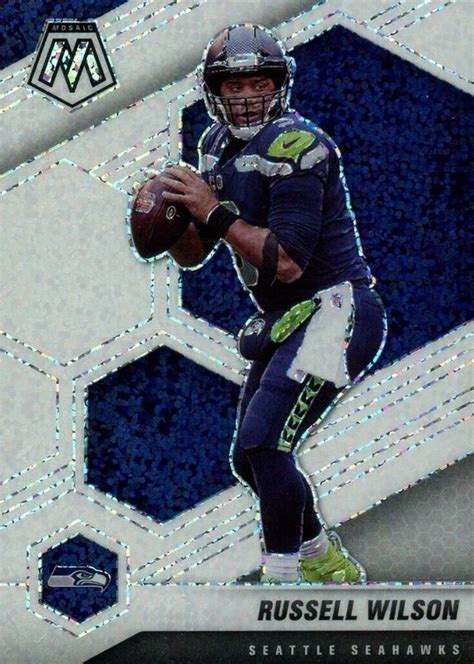 Russell Wilson 2021 Mosaic 179 White Sparkle SSP Price Guide