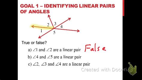 Linear Pairs And Vertical Angles