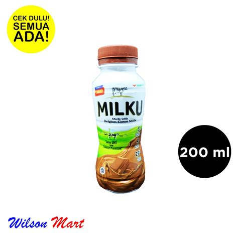 Jual MILKU BELGIAN COWS MILK SUSU RASA COKLAT PREMIUM 200 ML Shopee