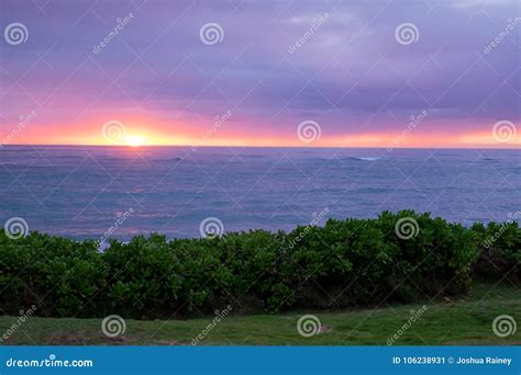 Beautiful Hawaiin Beach at Sunrise Stock Image - Image of exploring ...