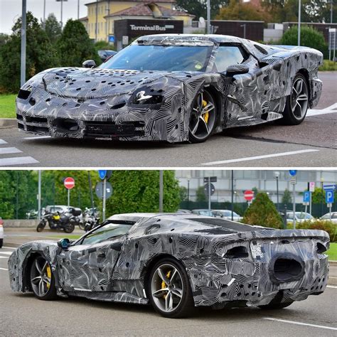 Ferrari Spied Testing Heavily Camouflaged Mule What Could It Be