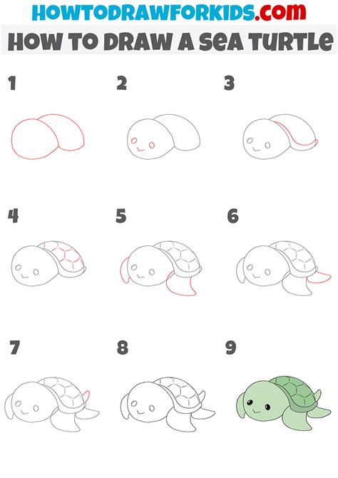 Easy How To Draw A Turtle Tutorial And Turtle Coloring Page In 2022 | Images and Photos finder