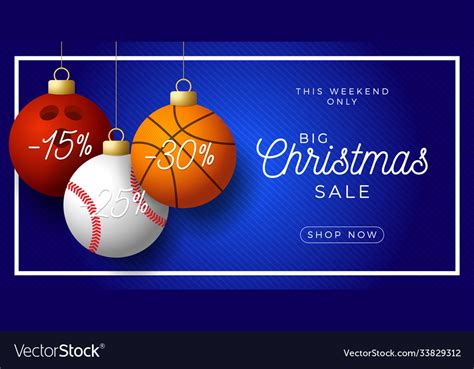 Luxury Merry Christmas Horizontal Banner Vector Image