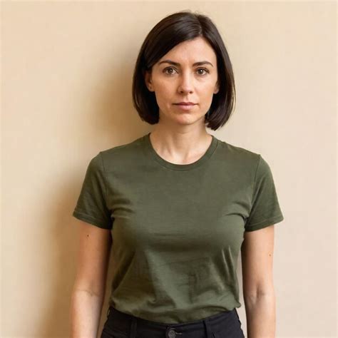 A Woman Wearing A Green Shirt That Says Quot She Is Standing In Front