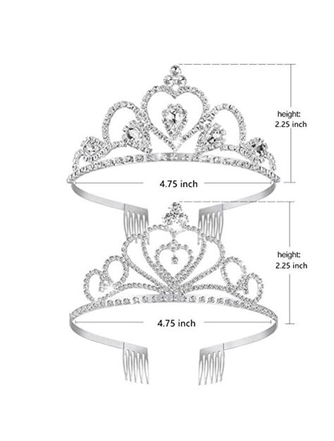 Buy Didder Silver Crystal Tiaras For Women Pcs Princess Crown With