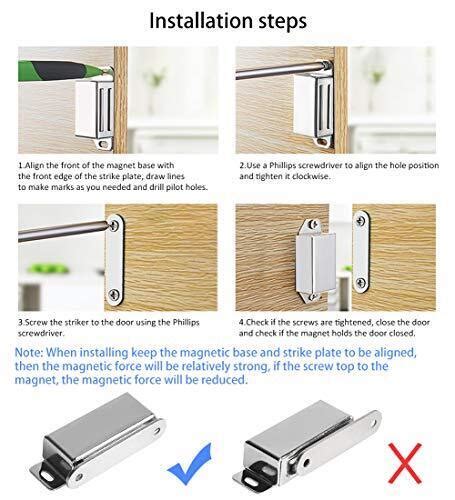 Onarway Magnetic Door Catch Lbs Pull Strong Magnet Cabinet Latches