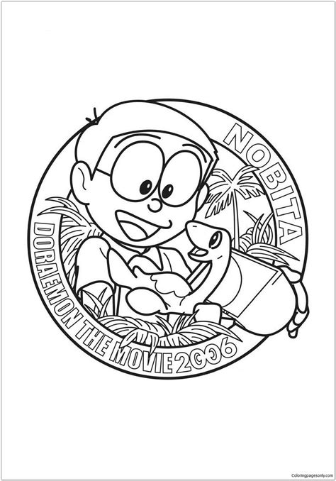 Nobita In Doraemon The Movie Coloring Page - Free Printable Coloring Pages