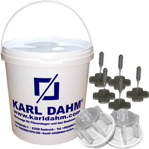 Karl Dahm Fliesen Nivelliersystem Levelmac Basis Set für 1 mm Fugen 50