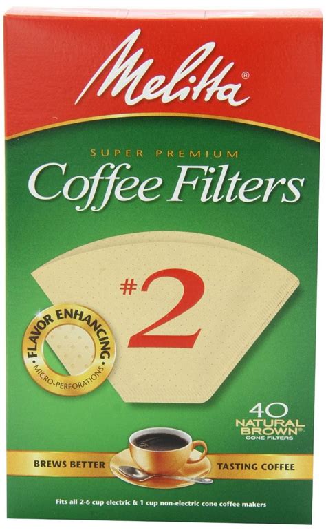 Melitta Cone Coffee Filters Count Natural Brown