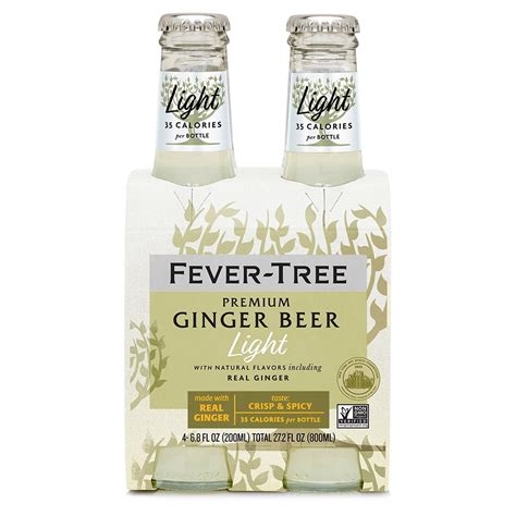 Fever Tree Light Ginger Beer Bottles 4pk68 Fl Oz