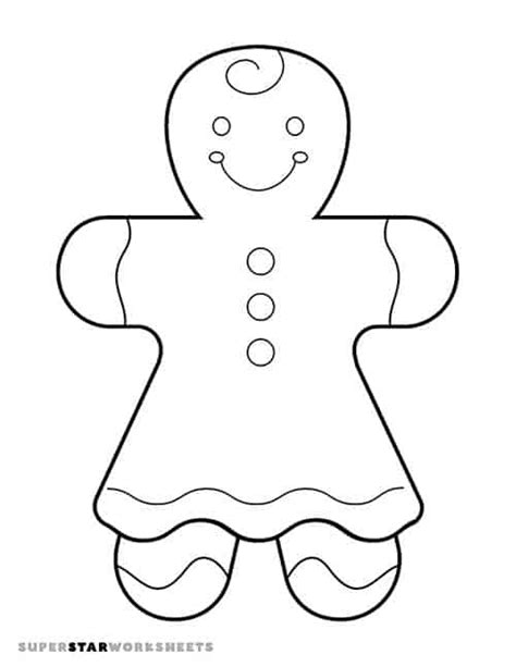 Blank Gingerbread Man Coloring Page