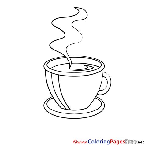 Cup Of Coffee Free Printable Coloring Sheets