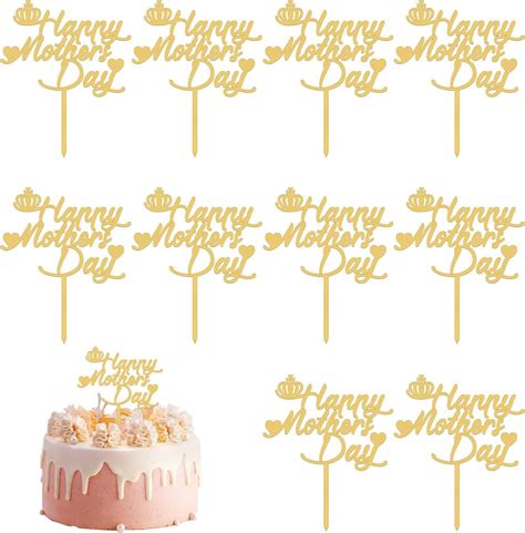 Amazon 10Pcs Happy Mothers Day Cake Topper Mothers Day Decorations