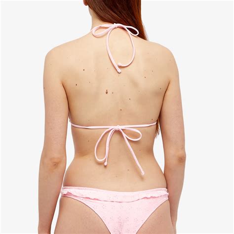 Frankies Bikinis Camilla Eyelet Bikini Top Pink END KR