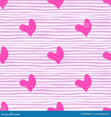 Cute Hand Drawn Heart Seamless Pattern Valentine S Day Card Wallpaper