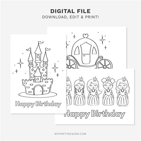 Princess Birthday Party Printables And Decorations My Party Design
