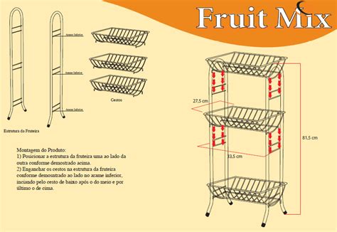 FRUTEIRA DESMONTÁVEL 3 CESTOS UTIMIL