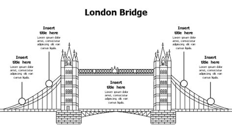 5 points outline London Bridge infographic Inforgraphics & Slides