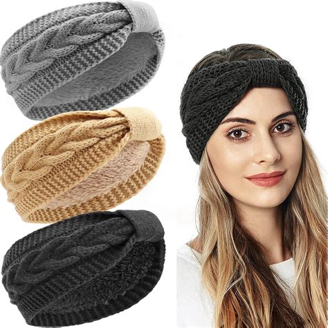 Lihelei Stirnband Damen Winter Gestrickte Haarreifen F R Frauen