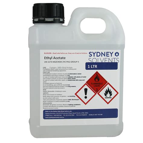 Ethyl Acetate 1 Litre Sydney Solvents