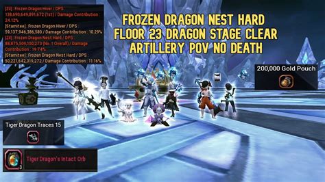 Frozen Dragon Nest Hard F23 Dragon Stage Clear Artillery Pov No Death