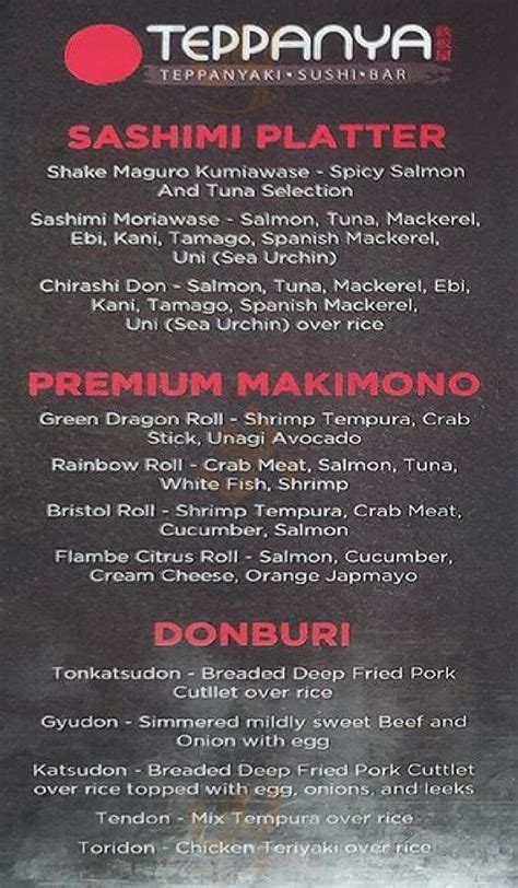 Teppanya Men Las Pinas Main Menu Sluurpy