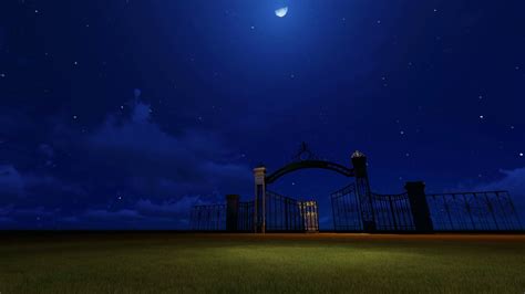 3d Animation - Scene Of Heaven Gate At Night Stock Motion Graphics SBV ...