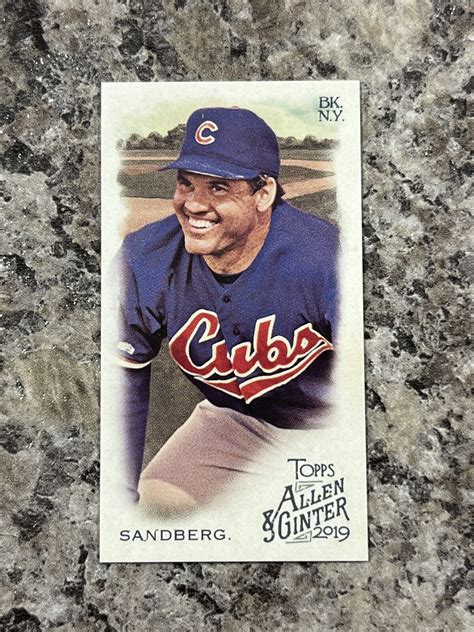 Topps Allen Ginter Ryne Sandberg Mini Ag Back Chicago Cubs