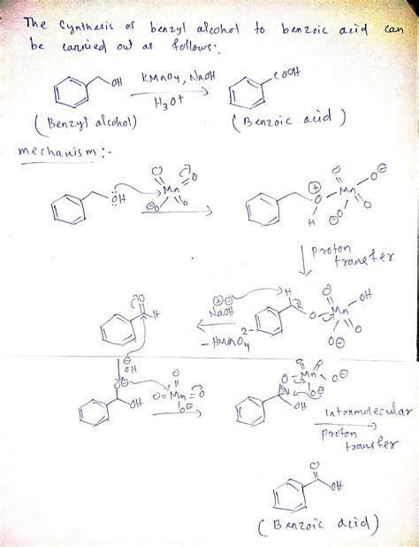 Solved Provide A Stepwise Synthesis Of Benzyl Alcohol To Benzoic Acid