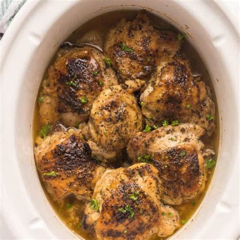 Slow Cooker Chicken Thighs The Recipe Rebel