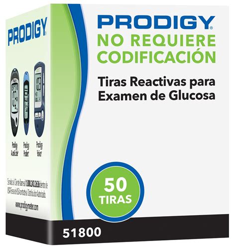 Tiras Reactivas Prodigy – 50 Unidades para Medidor de Glucosa - Geerdink