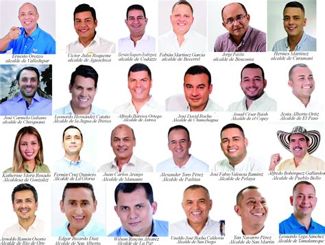 Alcaldes Electos De Los Municipios Del Departamento Del Cesar