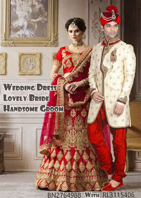 Wedding Dress For Bride And Groom Matching Couple Wear Lehenga