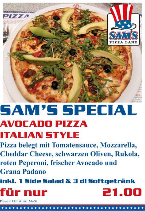 Sams Pizza Land Specials Bei Sams Pizza Land