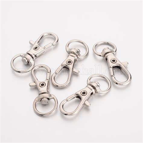 Wholesale Alloy Swivel D Rings Lobster Claw Clasps Pandahall