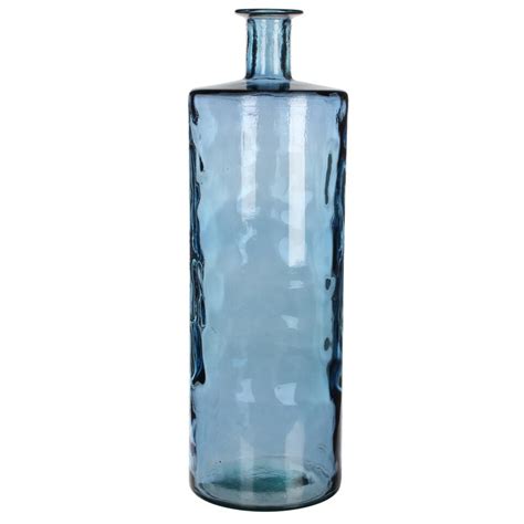 Mica Decorations Guan Glazen Fles H X Cm Blauw Leen Bakker