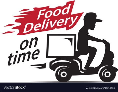 Food delivery motorcycle Royalty Free Vector Image