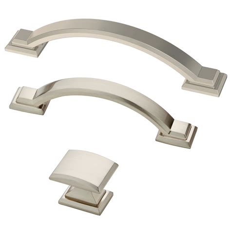 Shop Allen Roth Architectural Satin Nickel Piece Cabinet Hardware