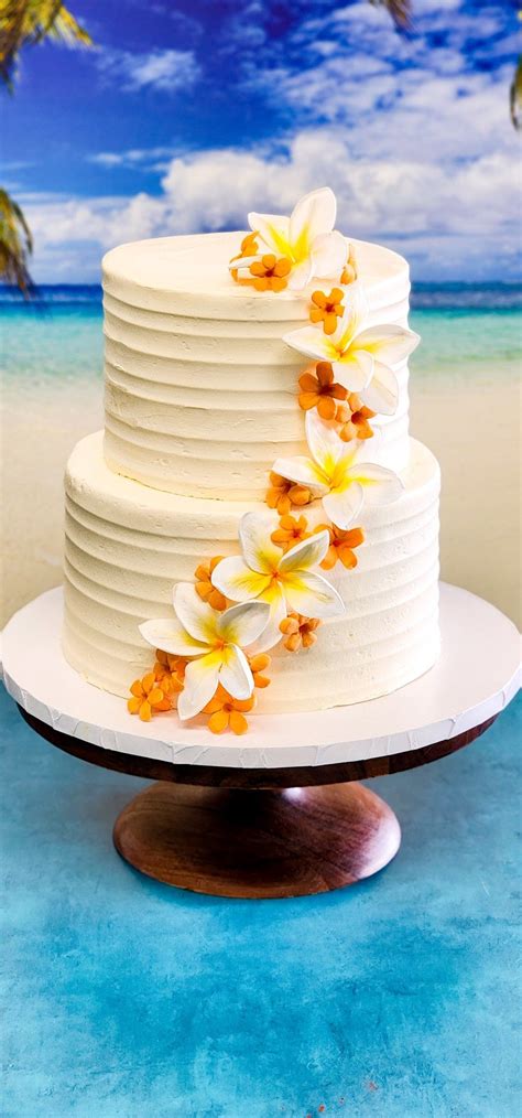 Tropical Buttercream Wedding Cake Hawaiian Theme Cakes Hawaii Cake